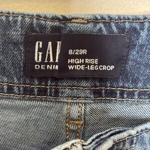 GAP High Rise Wide-Leg Crop Jeans